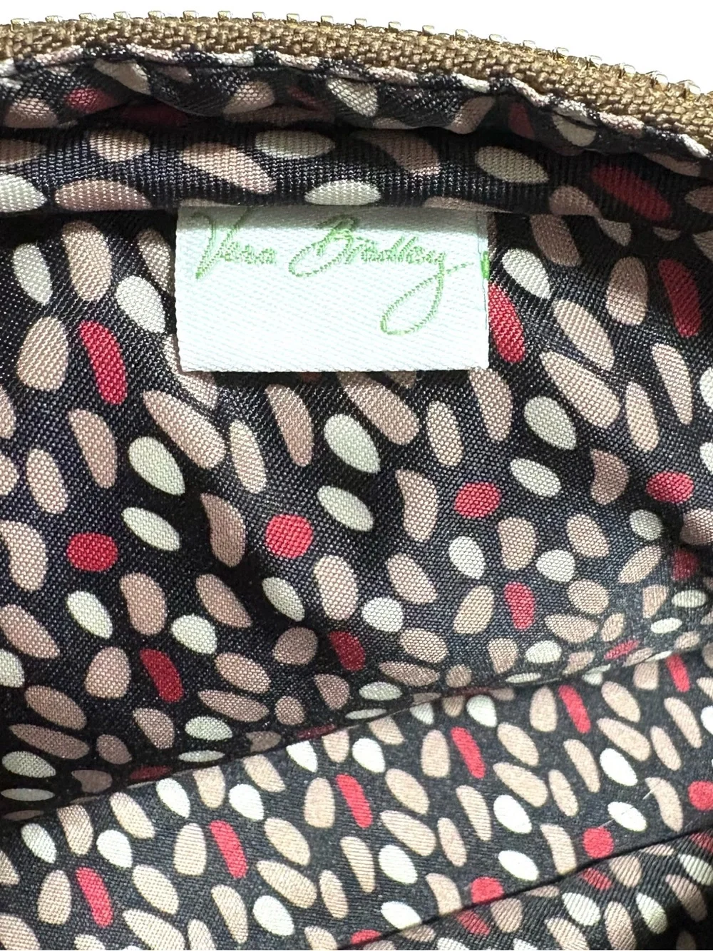 NWT - VERA BRADLEY Preppy Poly Small Cosmetic Case - Toast